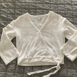 Madewell textured wrap blouse, S